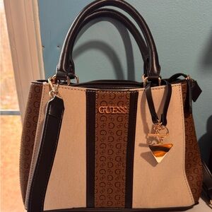 Medium crossbody handbag GUESS beige  and Brown